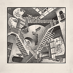 Escher, The Exhibition & Experience, New York, Brooklyn’s Industry City, 2018, relativity