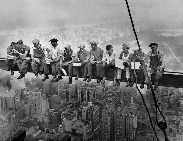 Rockefeller Center, New York, Raymond Hood, Lunch atop a skyscraper