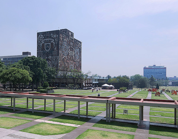 Juan O'Gorman, Gustav Saavedra, Juan Martinez de Velasco, Biblioteca Central de la Ciudad Universitaria, UNAM, Mexico City