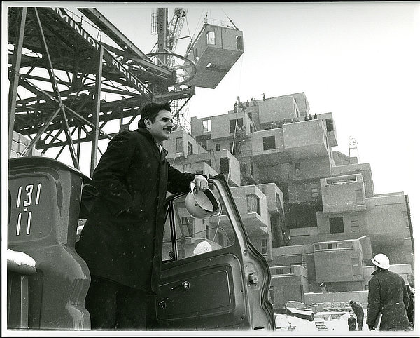 Habitat 67, Moshe Safdie with David, Barott, Boulva, Jacques David, Peter Barott, Pierre Boulva, Montreal