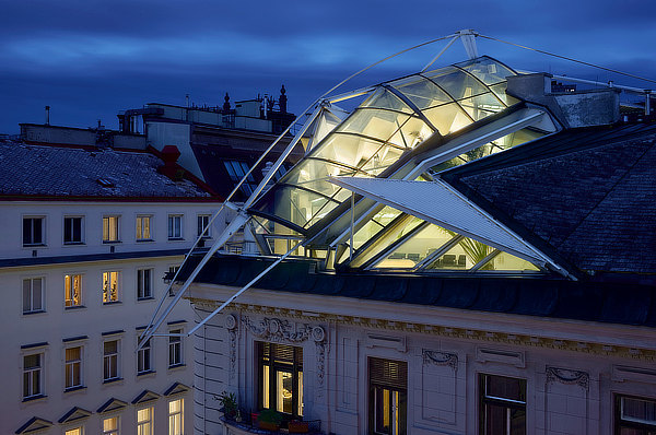 Coop Himmelb(l)au, Wolf D. Prix, Helmut Swiczinsky, Rooftop Remodeling Falkestraße, Schuppich Sporn Winischhofer, Vienna, Austria