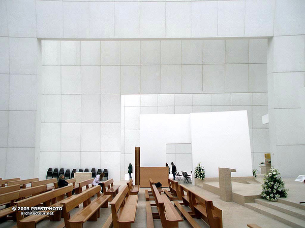 Richard Meier, Dives in Misericordia, Complesso parrocchiale di Dio Padre Misericordioso, Chiesa dell'anno 2000, Roma, Tor Tre Teste, Italy