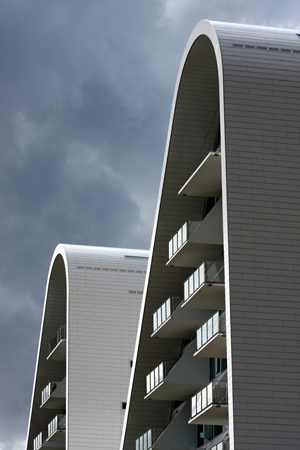 Henning Larsen, Wave, Bølgen, Vejle, Danmark, Residential buildings, Multiple dwelling