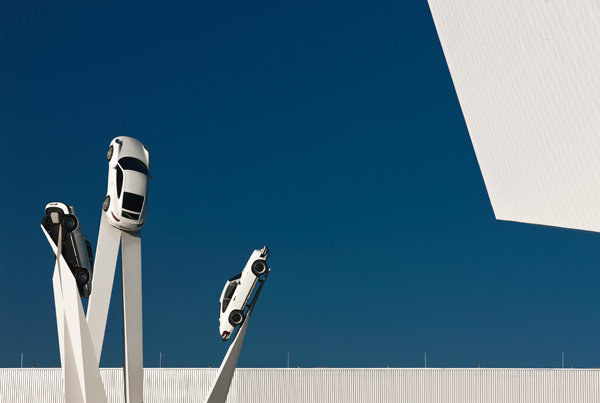 Gerry Judah, Porscheplatz Sculpture, Porsche, Zuffenhausen, Stuttgart, Germany