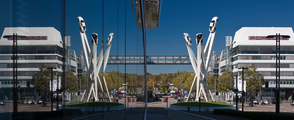 Gerry Judah, Porscheplatz Sculpture, Porsche, Zuffenhausen, Stuttgart, Germany