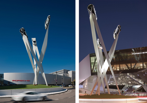 Gerry Judah, Porscheplatz Sculpture, Porsche, Zuffenhausen, Stuttgart, Germany