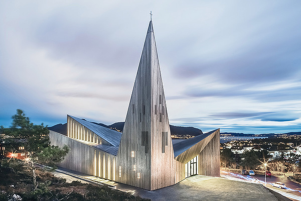 RRA Reiulf Ramstad Arkitekter, Knarvik kyrkje, Knarvik Community Church, Lindås, Hordaland, Norway