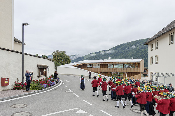 feld72, Kindergarten, Valdaora di Sotto, Niederolang, South Tyrol, Bolzano, Italy