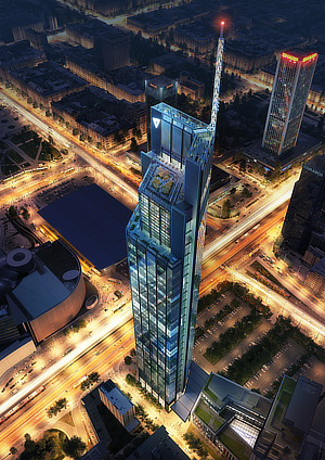 Norman Foster, Foster + Partners, Grant Brooker, Hermanowicz Rewski Architekci, Varso Place Tower, Warsaw, Poland