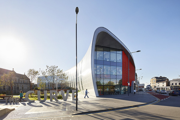 bblur architecture, CZWG Architects, The Curve, Slough, Berkshire, Colorminium, Buro Happold