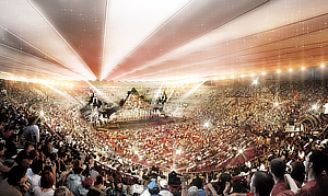 gmp von Gerkan Marg und Partner, sbp schlaich bergermann partner, Arena di Verona, roof, Veneto, Italy