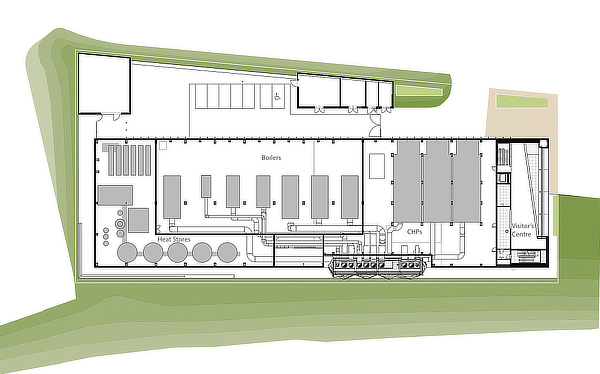 C.F. Møller, Greenwich Peninsula, Low Carbon Energy Centre, Conrad Shawcross, London, Buro Happold, Knight Dragon