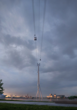 UNStudio, Ben van Berkel, IJbaan Cable Car, Amsterdam, Netherlands, Holland