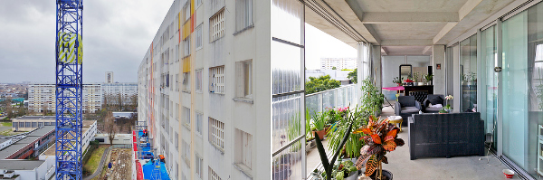 Lacaton & Vassal, Frédéric Druot, Christophe Hutin, Grand Parc Bordeaux, Transformation of 530 dwellings, Aquitaine, France