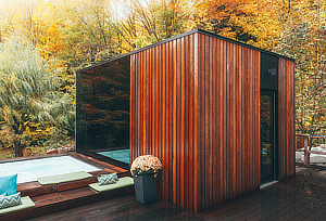 Blouin Tardif Architecture Environnement, Balnea spa, réserve thermale, Le pavillon Ouest, Bromont, Quebec, Canada