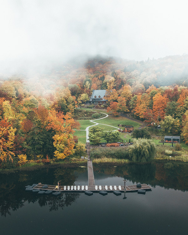 Blouin Tardif Architecture Environnement, Balnea spa, réserve thermale, Le pavillon Ouest, Bromont, Quebec, Canada