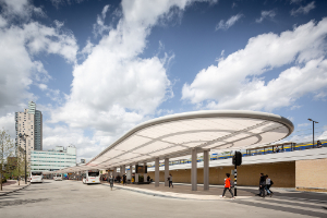 architectenbureau cepezed, Bus Station, Tilburg, Netherlands, IMd Raadgevende Ingenieurs, Atelier Quadrat, Nelissen Ingenieursbureau