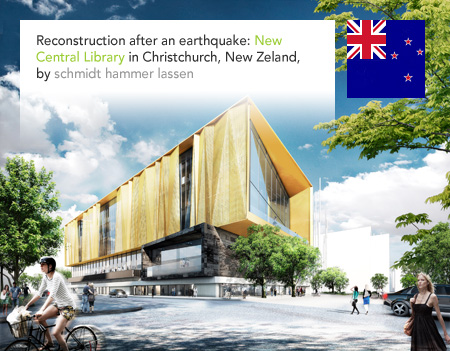 schmidt hammer lassen, New Central Library, Christchurch, New Zeland