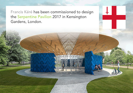 Diébédo Francis Kéré, Serpentine Gallery Pavilion 2017, London, Kensington Garden, Hyde Park
