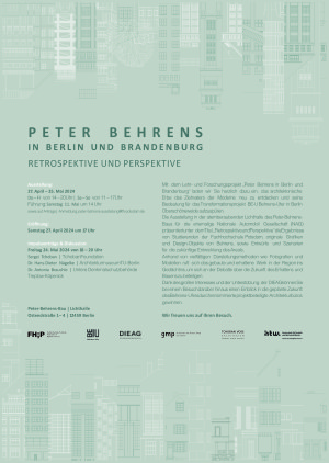 Peter Behrens in Berlin und Brandenburg, Retrospektive und Perspektive, Peter Behrens in Berlin and Brandenburg, Potsdam, Fachhochschule Potsdam