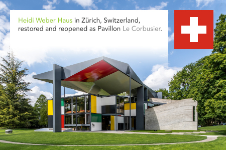 Pavillon Le Corbusier, Heidi Weber Haus, Maison de l'homme, Zurich, Switzerland, Jean Prouvé, Rene Bollinger