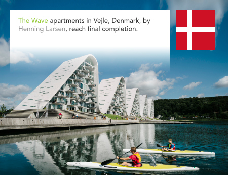 Henning Larsen, Wave, Bølgen, Vejle, Danmark, Residential buildings, Multiple dwelling