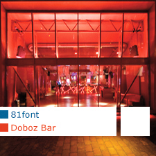 81font Peter Szendrő Doboz Bar Budapest