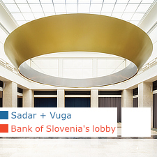 Sadar+Vuga, Seminar Jurij Sadar, Bank of Slovenia, Banka Slovenije, lobby, Ljubljana