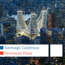 Santiago Calatrava, Peninsula Place, Knight Dragon, Greenwich Peninsula, London, UK, Thames