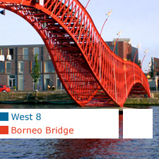 West 8, Adriaan Geuze, Pythonbrug, Amsterdam, Borneo, Netherlands, bridge